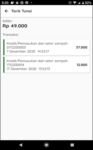 Bank Sampah Screen 3