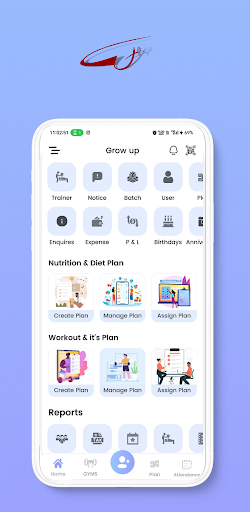 Android application Fitzilla Management screenshort