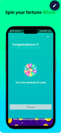 Android application Spin2 fun screenshort