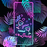 Cover Image of Download Tropical Neon Text - Wallpaper  APK