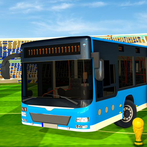 Busspiel der Fußballmannschaft