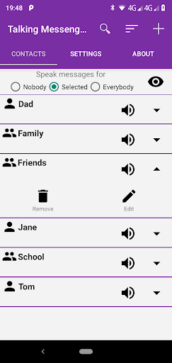 Android application Talking Messages screenshort