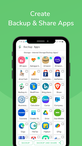 Backup Apps: Create Backups Screen 2