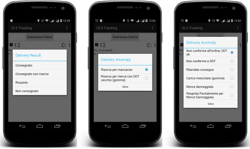 Android application Saima Tracking System screenshort