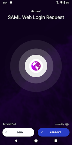Android application AuthN by IDEE screenshort