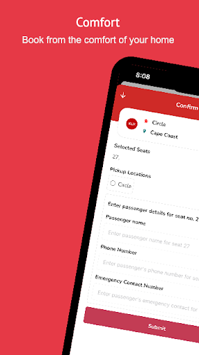Android application VIP Bus Ticketing screenshort
