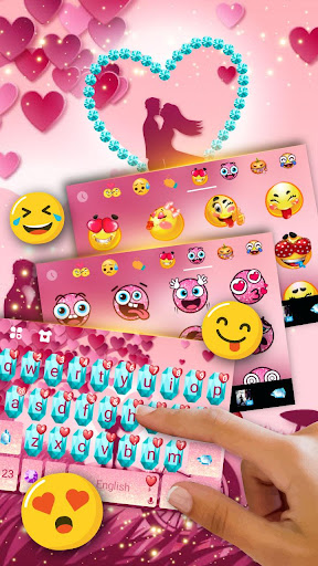 Glitter Pink Love Theme Screen 2