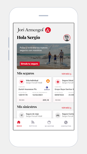 Android application Jori Armengol Correduría screenshort