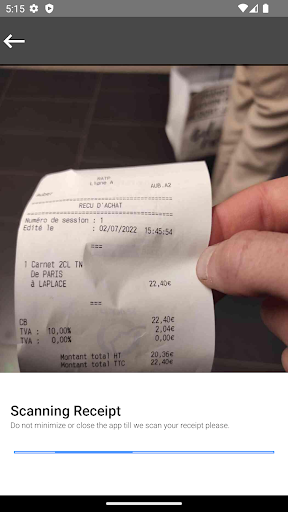 Nanonets Receipts & Expenses Screen 2