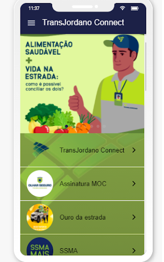 Android application TRANSJORDANO CONNECT screenshort