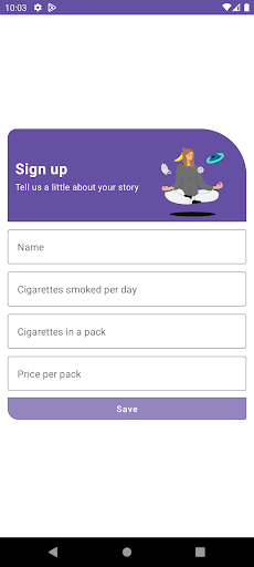 Android application Quit Smoking screenshort