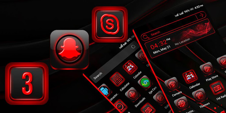 Red Black Launcher Theme - 5.0 - (Android)