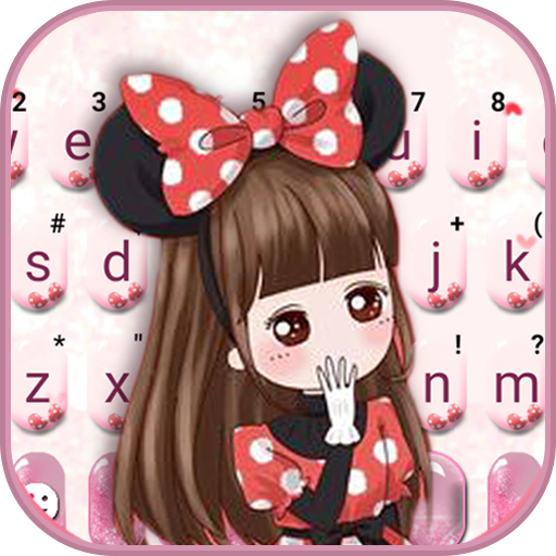 Lovely Bowknot Girl Keyboard T 1.0 Icon