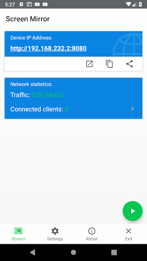 Android application Screen Mirror HTTP screenshort