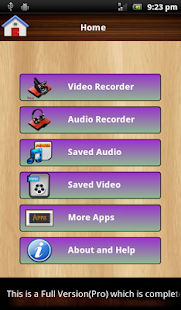 Audio and Video Recorder Pro Captura de pantalla