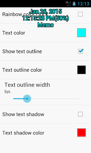 Always Visible Time and Memo Screen 3