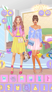 Pastel Dress Up: BFF Sisters