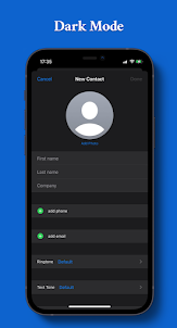 Contacts iOS 16