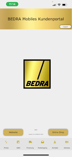 Android application BEDRA Customer Info Portal screenshort