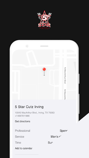 Android application 5 Star Cutz screenshort