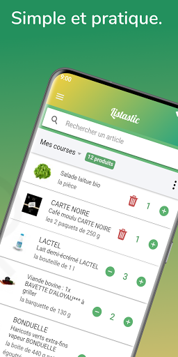 Android application List'astic - Liste de courses screenshort