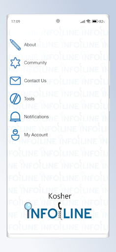 Android application Kosher InfoLine screenshort