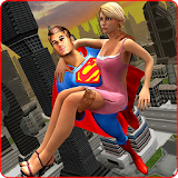 Flying Superhero Grand Robot City Rescue Mission icon