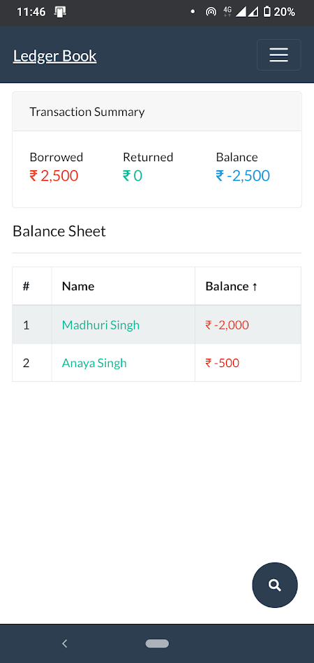 #5. Ledger Book (Android) Ved: Contract 360