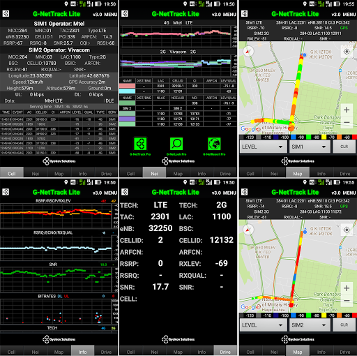 Screenshot of G-NetTrack Lite
