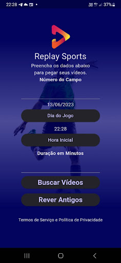 Android application My Replay Sports screenshort