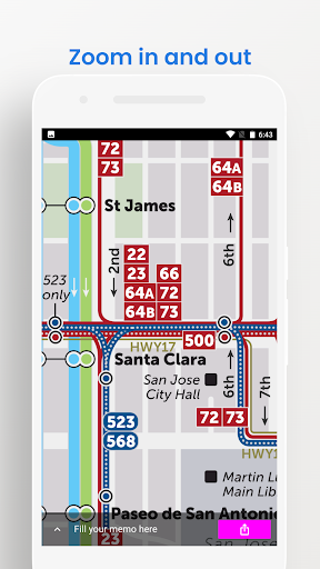 San Jose Bus Travel Map Screen 3