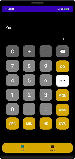Android application Time & Age Calculator screenshort