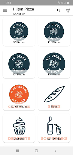 Android application Hilton Pizza screenshort
