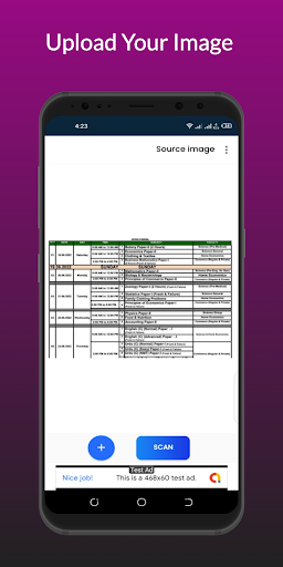Android application Image To Text Converter screenshort