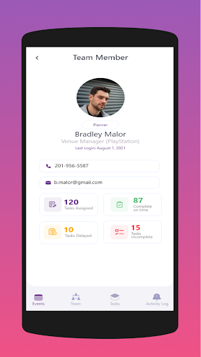Android application Run Of Show screenshort