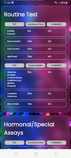 SLU Lab Services Screen 2