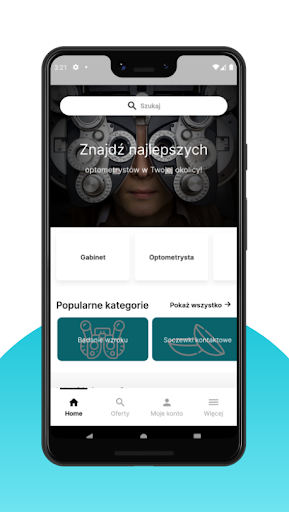 Android application ZnanyOptometrysta screenshort