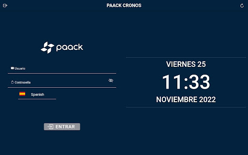 Android application Cronos Paack Tablet screenshort