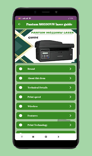Pantum M6550NW laser guide Screen 2