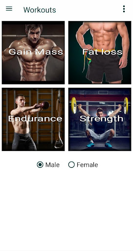 Android application My Fitness Page screenshort