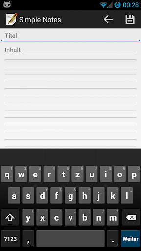 Simple Notes Screen 2