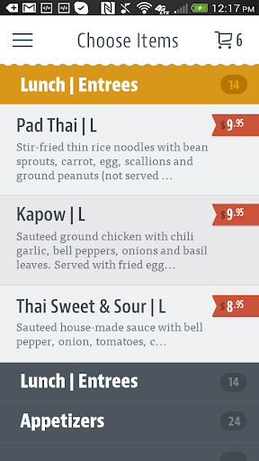 Cha Da Thai Cuisine AZ Screen 3