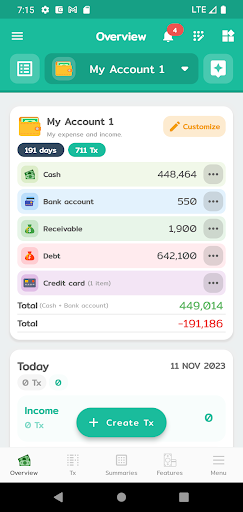 Android application Wallet Story - Expense Manager screenshort