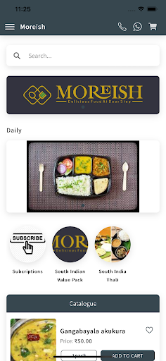 Android application Moreish screenshort