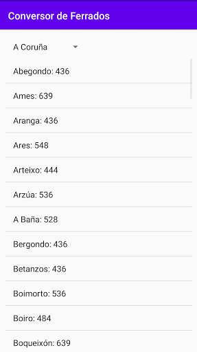 Ferrados converter Screen 3