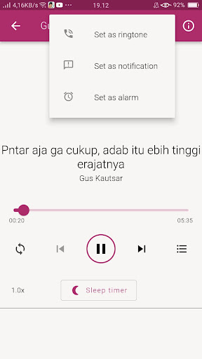 Gus Kautsar : Ceramah Offline Screen 3
