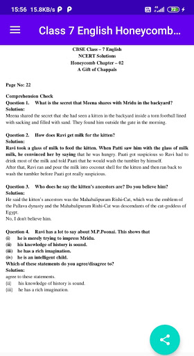 Class 7 English Honeycomb NCER Screen 3