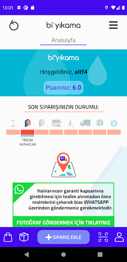 Bi Yıkama Sipariş Programı Screen 2