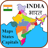 India States, Capitals, Maps - Hindi भारत का नक्शा icon