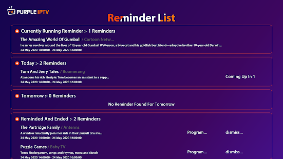 IPTV Smart Purple Player Screenshot
